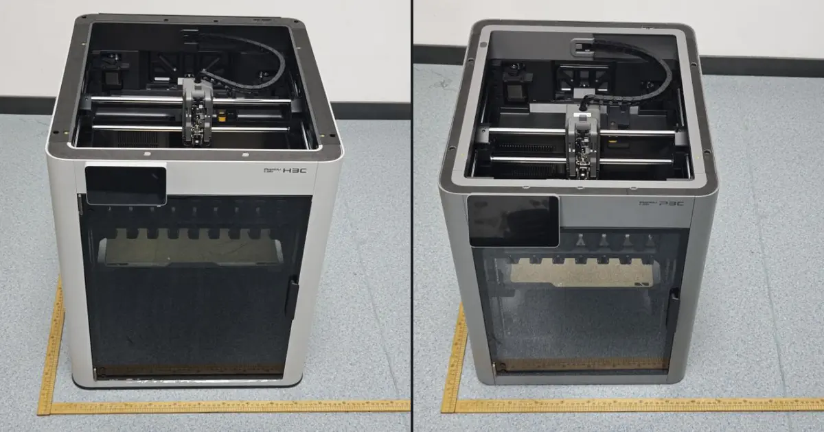 Bambu Lab H3C (left) and P3C (right) in FCC test lab photos