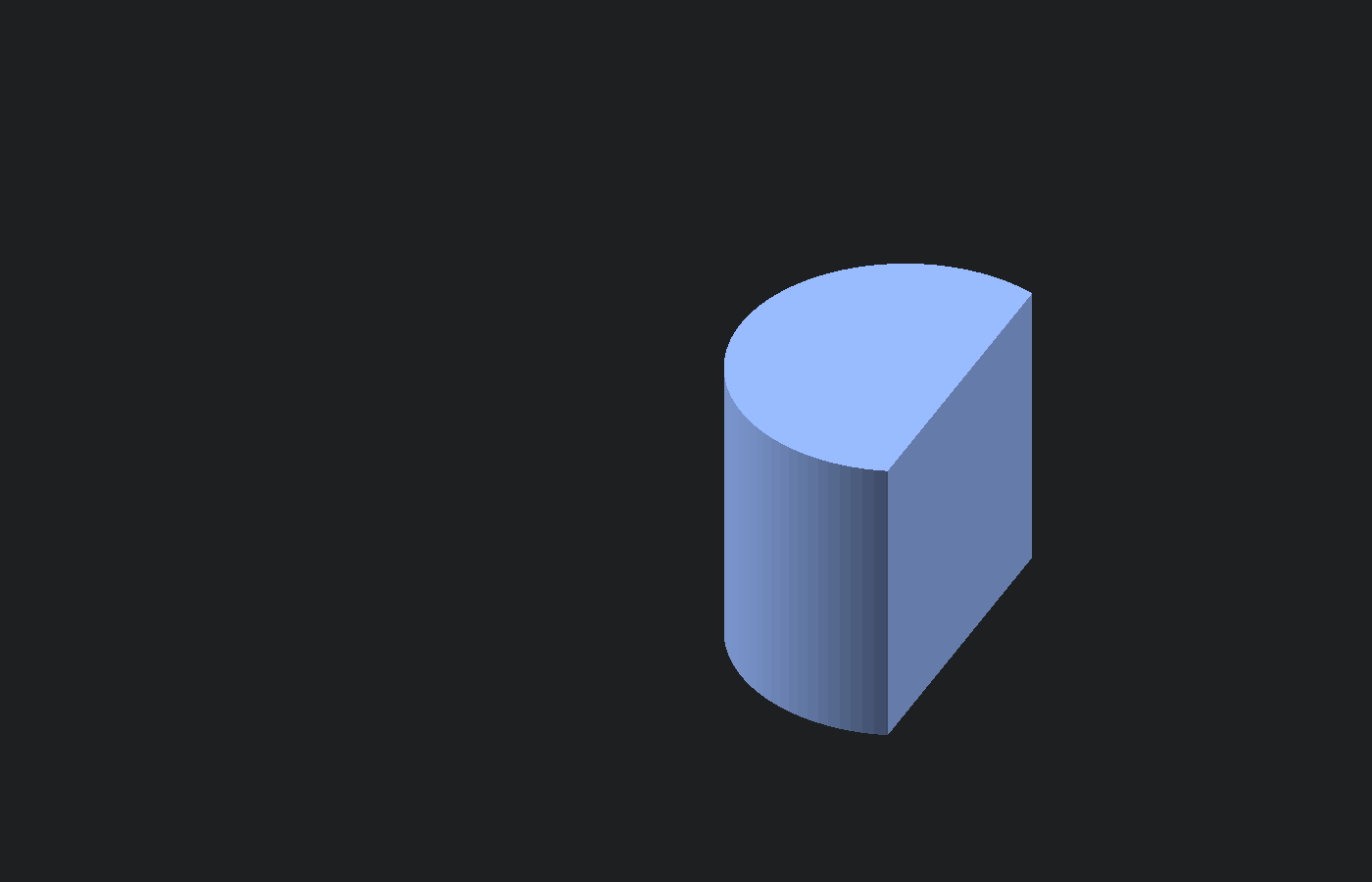 OpenSCAD intersection keeping only the curved part shared by a block and cylinder