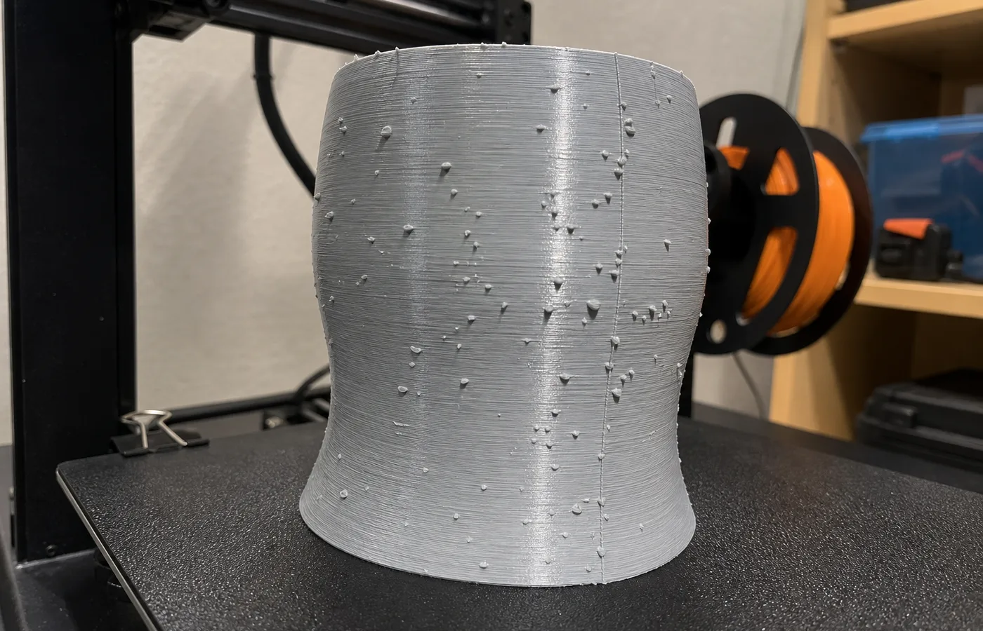 Blobs and zits on a 3D print surface
