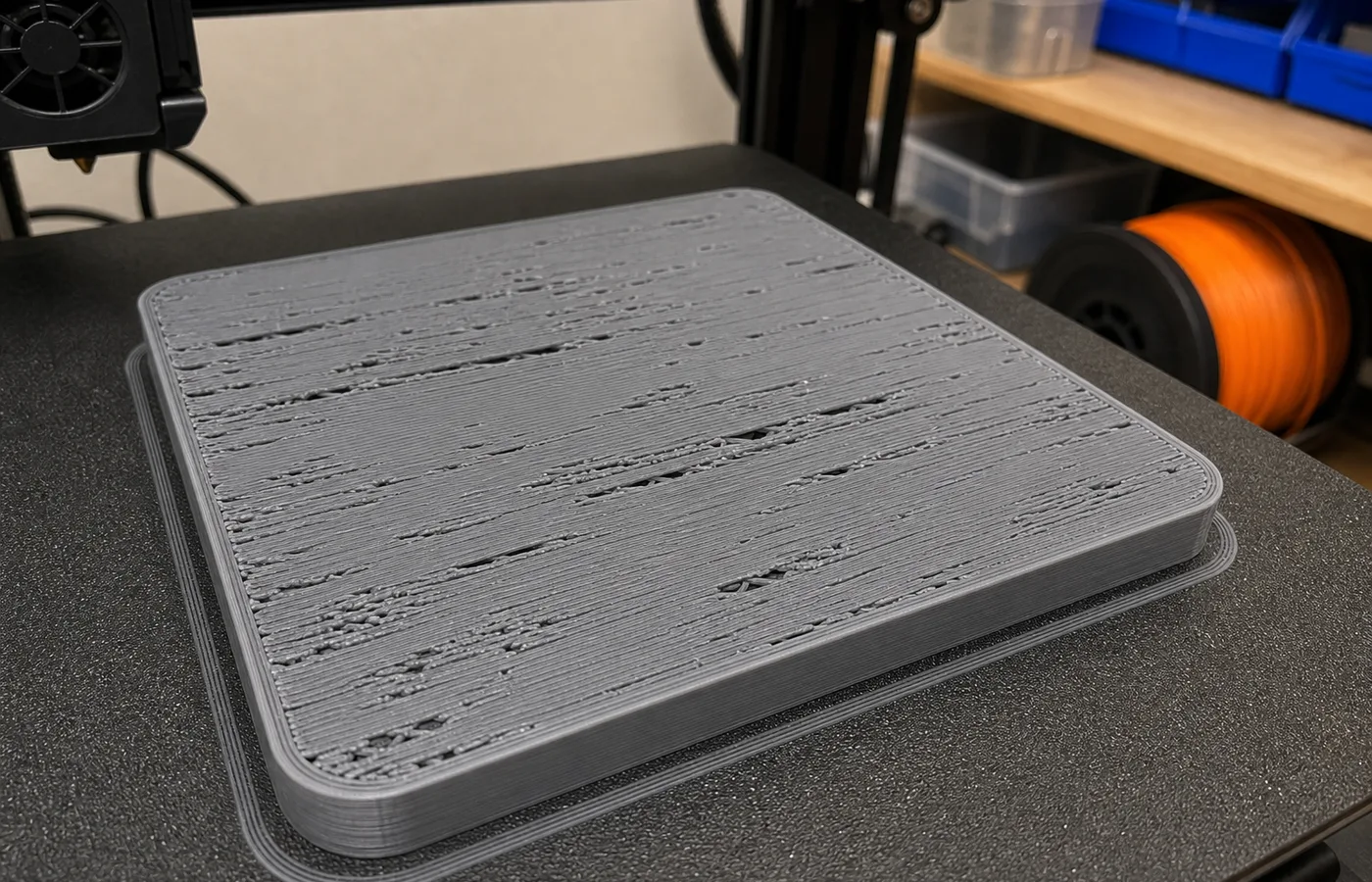 Poor top layers with holes and rough surface on a 3D print